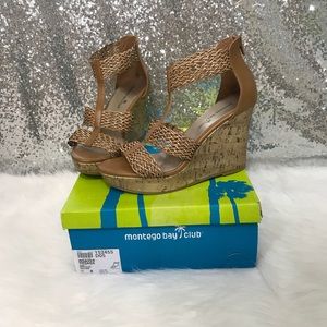 Tan Montego Bay Club Weaver Wedges